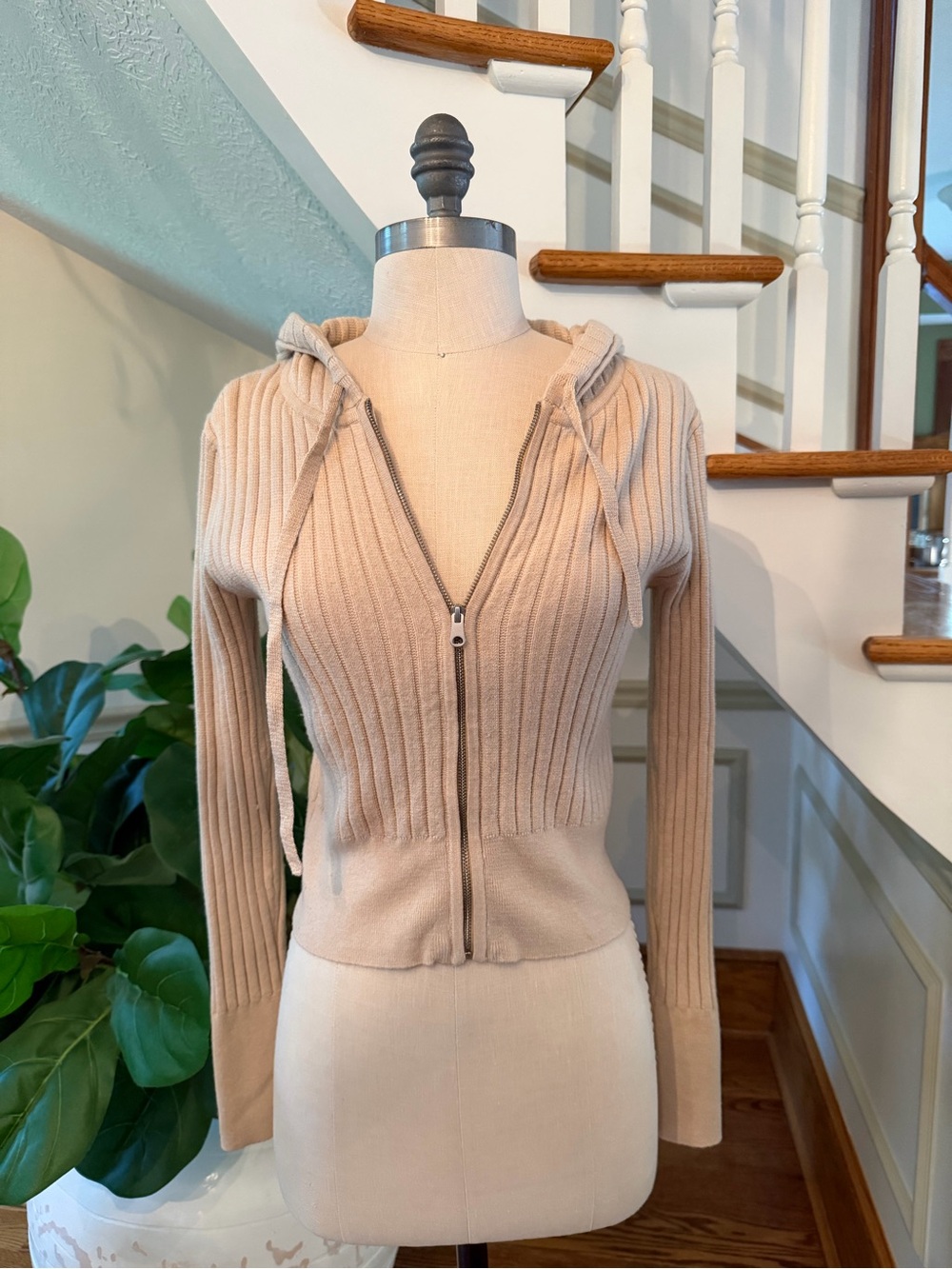 Aerie Ribbed Zip-Up Sweater